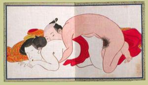 Painting from a Japanese Shunga Pillow Book, date unknown
